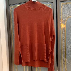 Cyrus Rust Cowl Neck Sweater
